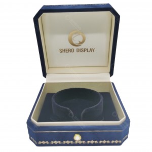 Modern Blue Velvet Pendant Jewelry Box Custom Logo Jewellery Gift Box Packing for Sale