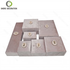 Soft Velvet Fabric Jewelry Box Portable Jewellery Organizer Box For Bracelet Rings Earrings Necklace