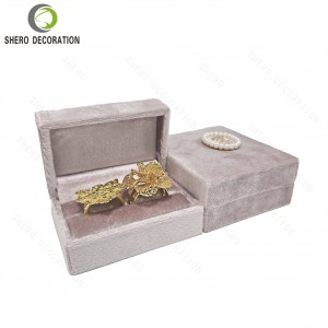 Luxury Velvet Jewellery Box Soft Fabric Jewelry Gift Box For Ring Necklace