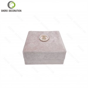 Elegant Velvet Jewellery Gift Box Soft Fabric Bracelet Jewelry Gift Packaging Box with Logo