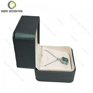 Wholesale Green PU Leather Jewellery Box Magnetic Closure Gift Box For Festival Present