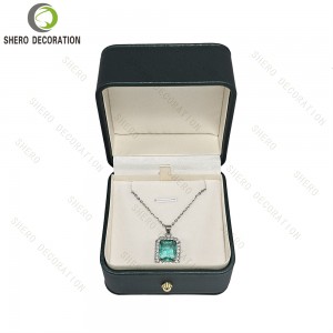 Wholesale Green PU Leather Jewellery Box Magnetic Closure Gift Box For Festival Present