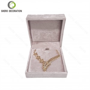 Elegant Velvet Jewellery Gift Box Soft Fabric Bracelet Jewelry Gift Packaging Box with Logo