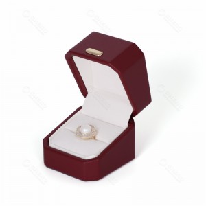 Luxury Custom Red Jewelry Gift Box for Women PU Leather Jewelry Box Packing