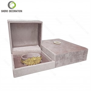 Soft Velvet Fabric Jewelry Box Portable Jewellery Organizer Box For Bracelet Rings Earrings Necklace
