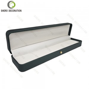 Long PU Leather Necklace Box Packing Storage Box for Chain Pendant Jewelry