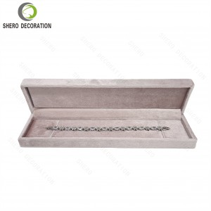 Hot Selling Jewelry Gift Box Pink Velvet Jewellery Box For Ring Earring Necklace Custom Logo