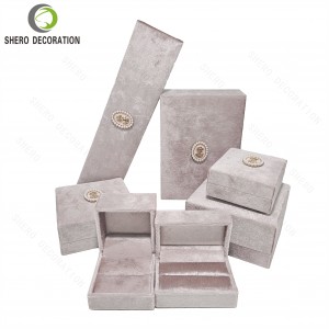 Soft Velvet Fabric Jewelry Box Portable Jewellery Organizer Box For Bracelet Rings Earrings Necklace