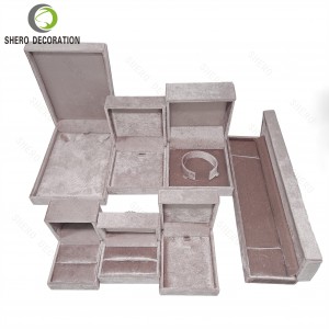 Customizable Pink Velvet Jewelry Gift Box Luxury Necklace Packing Box with Logo