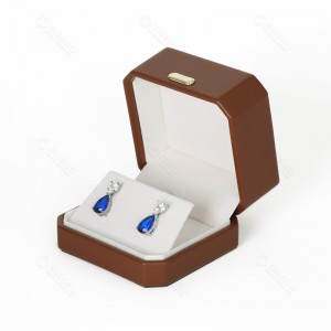 Luxury Magnetic PU Leather Jewellery Box Green Jewelry Gift Box Velvet Lining for Ring