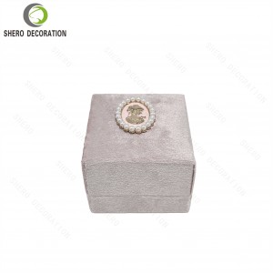 Custom Logo Velvet Fabric Jewelry Gift Packaging Box Pink Jewelry Bracelet Boxes