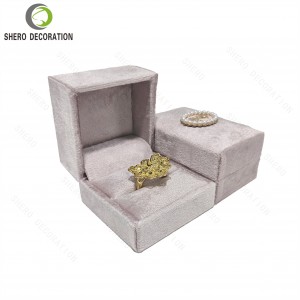 Luxury Velvet Jewellery Box Soft Fabric Jewelry Gift Box For Ring Necklace