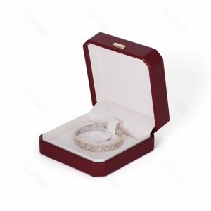 Leather Red Jewelry Box Bracelet Ring Earrings Necklace Jewelry Gift Box Set