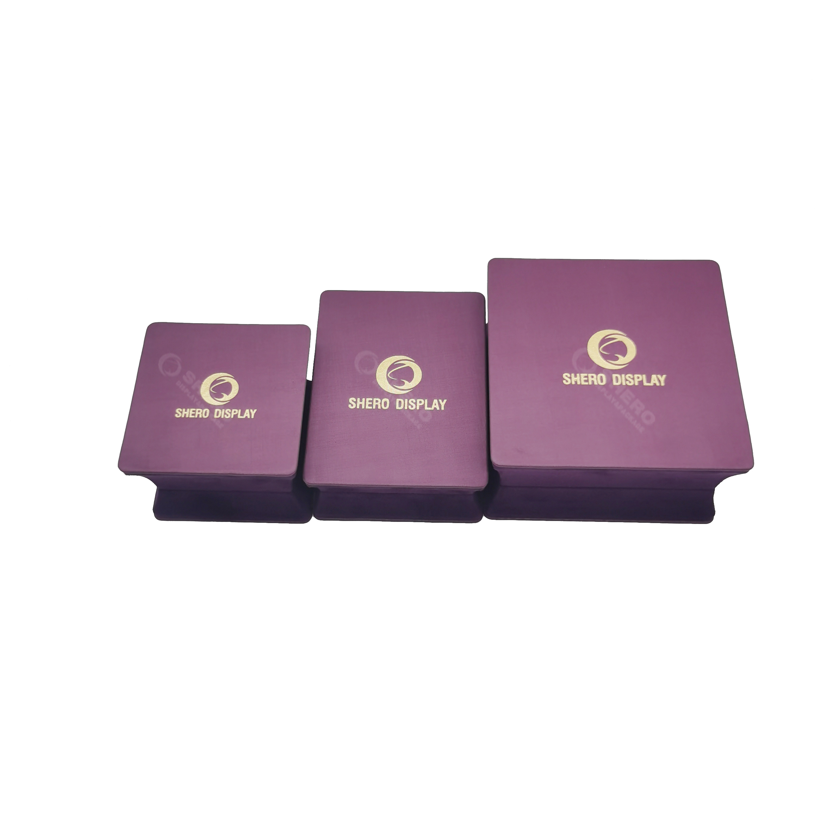 Custom Logo Velvet Jewelry Storage Box Fine Jewellery Gift Box For Retail Shop