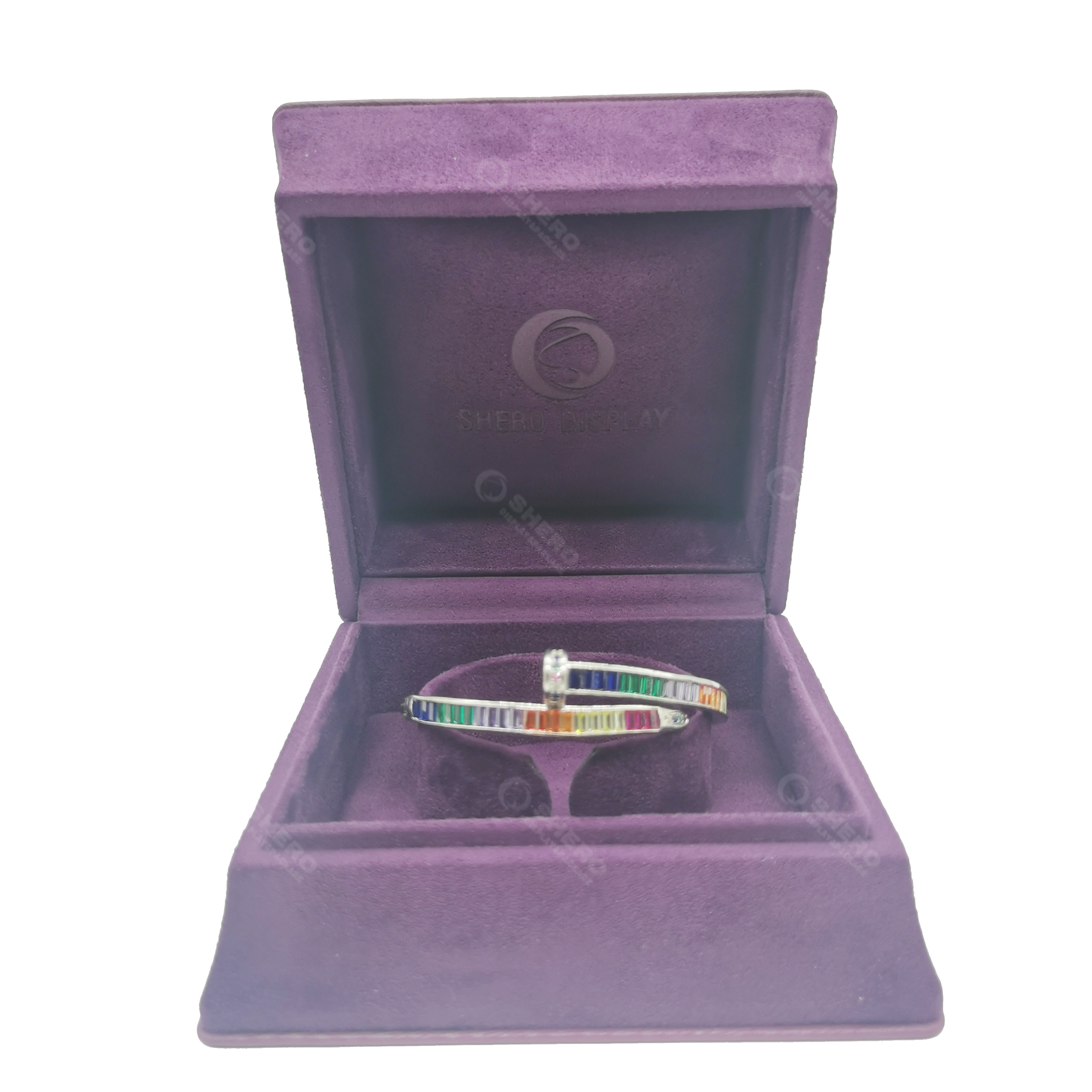 Velvet Jewelry Box Soft Fabric Interior Jewellery Gift Box For Bracelet Storage Custom Logo