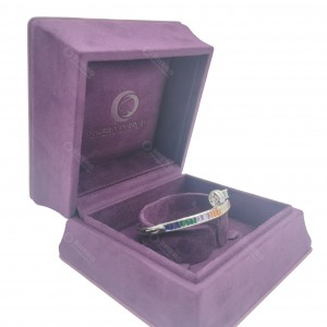 Luxury Velvet Jewellery Box Soft Fabric Jewelry Storage Box For Ring Necklace Bracelet Wholesale Custom Printed Logo