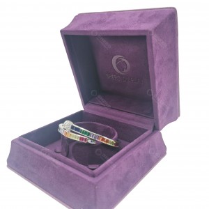 Luxury Velvet Jewellery Box Soft Fabric Jewelry Storage Box For Ring Necklace Bracelet Wholesale Custom Printed Logo