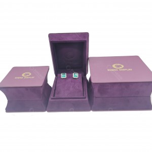 Elegant Velvet Jewellery Gift Box Soft Fabric Ring Box For Engagement Wedding Jewelry Gift Packaging Box