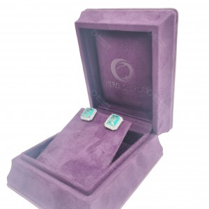Elegant Velvet Jewellery Gift Box Soft Fabric Ring Box For Engagement Wedding Jewelry Gift Packaging Box