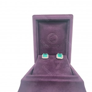 Elegant Velvet Jewellery Gift Box Soft Fabric Ring Box For Engagement Wedding Jewelry Gift Packaging Box