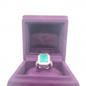 Velvet Jewellery Box Purple Jewelry Packaging Box For Rings Earrings Wholesale Custom Logo