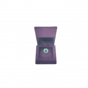 Velvet Jewellery Box Purple Jewelry Packaging Box For Rings Earrings Wholesale Custom Logo