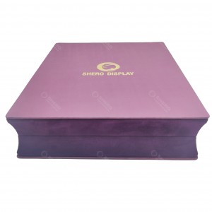 Purple Velvet Jewelry Packaging Box Portable Jewellery Gift Case For Bracelet Chain