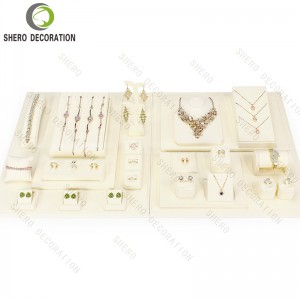 Luxury Black Customized Jewelry Display Stand Necklace Earrings Rings Showcase Props Set Special Counter Accessories Display