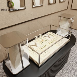 Luxury Black Customized Jewelry Display Stand Necklace Earrings Rings Showcase Props Set Special Counter Accessories Display