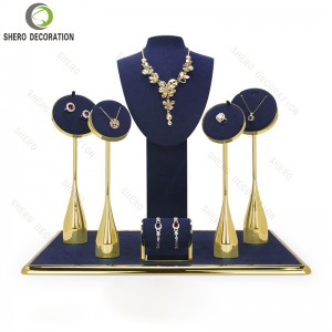 Custom Modern Brown Jewelry Display Set Luxury Stand Jewelry Mannequin Display Set Necklace Jewelry Display Set