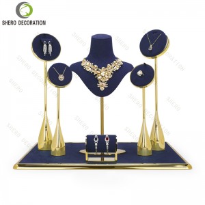 Custom Modern Brown Jewelry Display Set Luxury Stand Jewelry Mannequin Display Set Necklace Jewelry Display Set