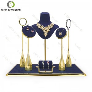 Custom Modern Brown Jewelry Display Set Luxury Stand Jewelry Mannequin Display Set Necklace Jewelry Display Set