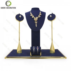 Custom Modern Brown Jewelry Display Set Luxury Stand Jewelry Mannequin Display Set Necklace Jewelry Display Set
