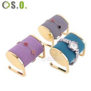 Watch Organizer And Storage Metal Bangle Stand Holder Velvet Jewelry Display Stand for Bracelet Photography Prop