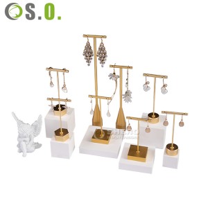Gold Metal Earring T Bar Stand Two Sizes Earring Hanger Display Jewelry Earring Showroom and Tradeshow Showcase Displays