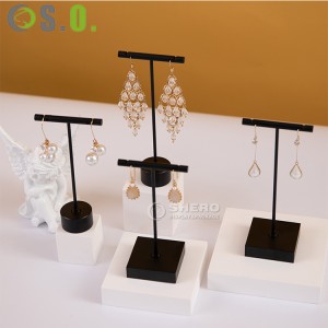 Gold Metal Earring T Bar Stand Two Sizes Earring Hanger Display Jewelry Earring Showroom and Tradeshow Showcase Displays