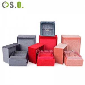 New jewelry box Necklace Pendant ring packaging Box custom wedding velvet travel ring box