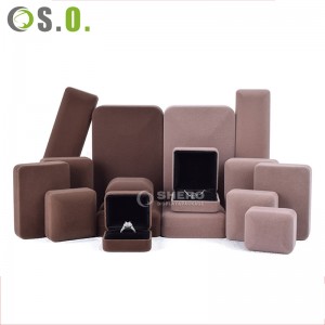 High Quality Velvet Jewelry Ring Bracelet Packaging Box