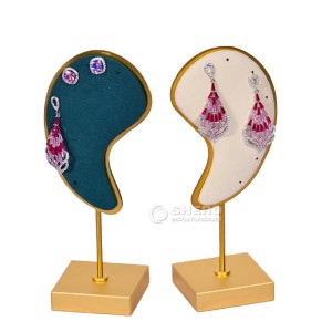 Jewelry Earring Studs Holder Ear-Shaped Jewelry Organizer with 6-7 Holes Earring Display Stand for Selling