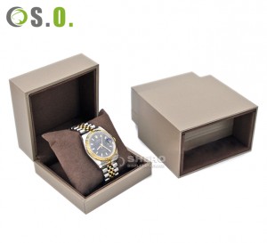 High Quality  Jewelry Bracelet Watch Box Set Leatherette Paper Outside Microfiber Inner Boxes For Watch