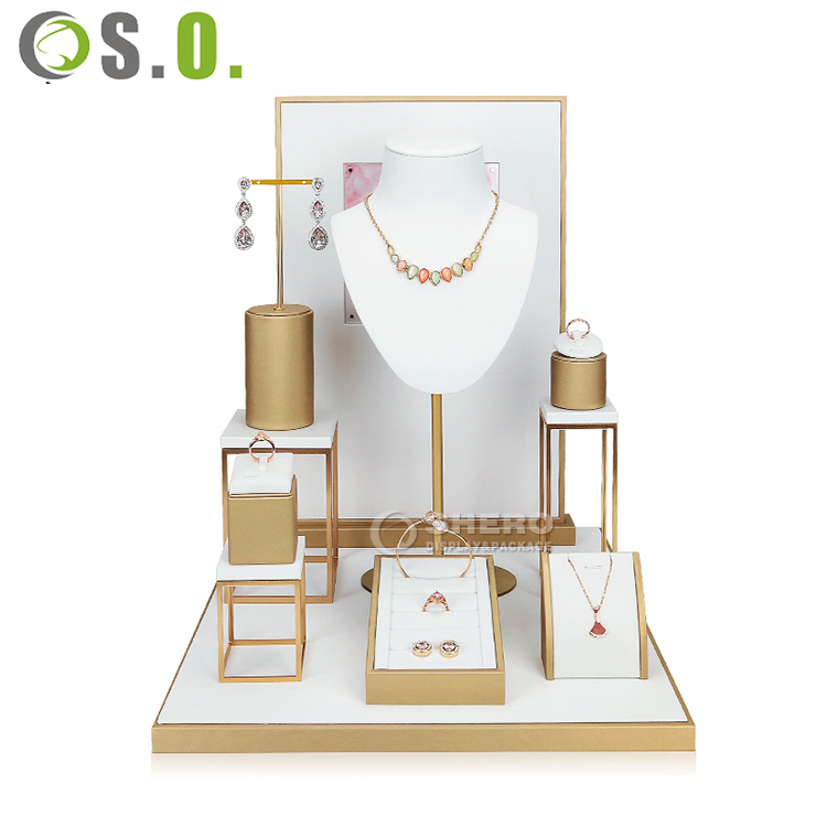 Shero Perhiasan Showcase Kalung Anting Liontin Gelang Tampilan Prop Windows Display Perhiasan Berdiri Set