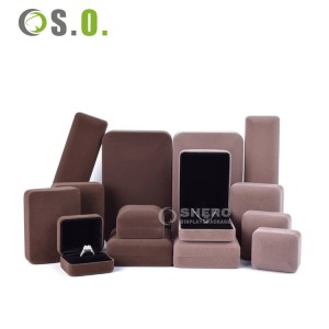 Factory Luxury Suede Velvet Jewellry Iron Box Ring Pearl Pendant Box