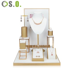 Wholesale Beige Window Decoration Jewelry Exhibition Props Ring Pendant Necklace Jewelry Display Rack