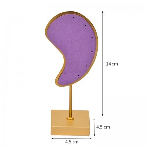 Jewelry Earring Studs Holder Ear-Shaped Jewelry Organizer with 6-7 Holes Earring Display Stand for Selling