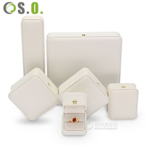 Hot Selling Jewelry Box PU Leather Storage Jewelry Box Costom logo Packing Box