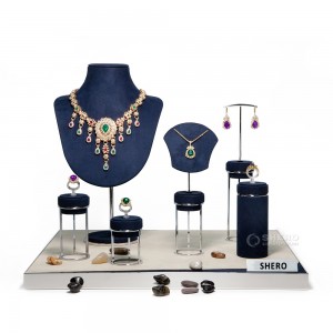 Luxury Window Counter Jewellery Display Props Earrings Ring Bracelet Bracelet Display Stand Sets