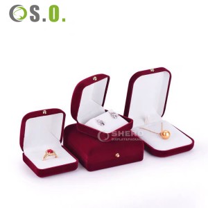 High quality iron jewelry box customize velvet tin ring necklace packing gift box