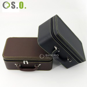 Wholesale Traveling Custom Logo Jewelry Cases With Handle Necklace Erring Two Floor Jewelry Storage