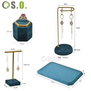 Luxury Metal DIY Earrings Necklaces Rings jewelry stand Holder Jewelry Display Stand Set