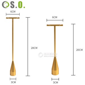 Gold Metal Earring T Bar Stand Two Sizes Earring Hanger Display Jewelry Earring Showroom and Tradeshow Showcase Displays